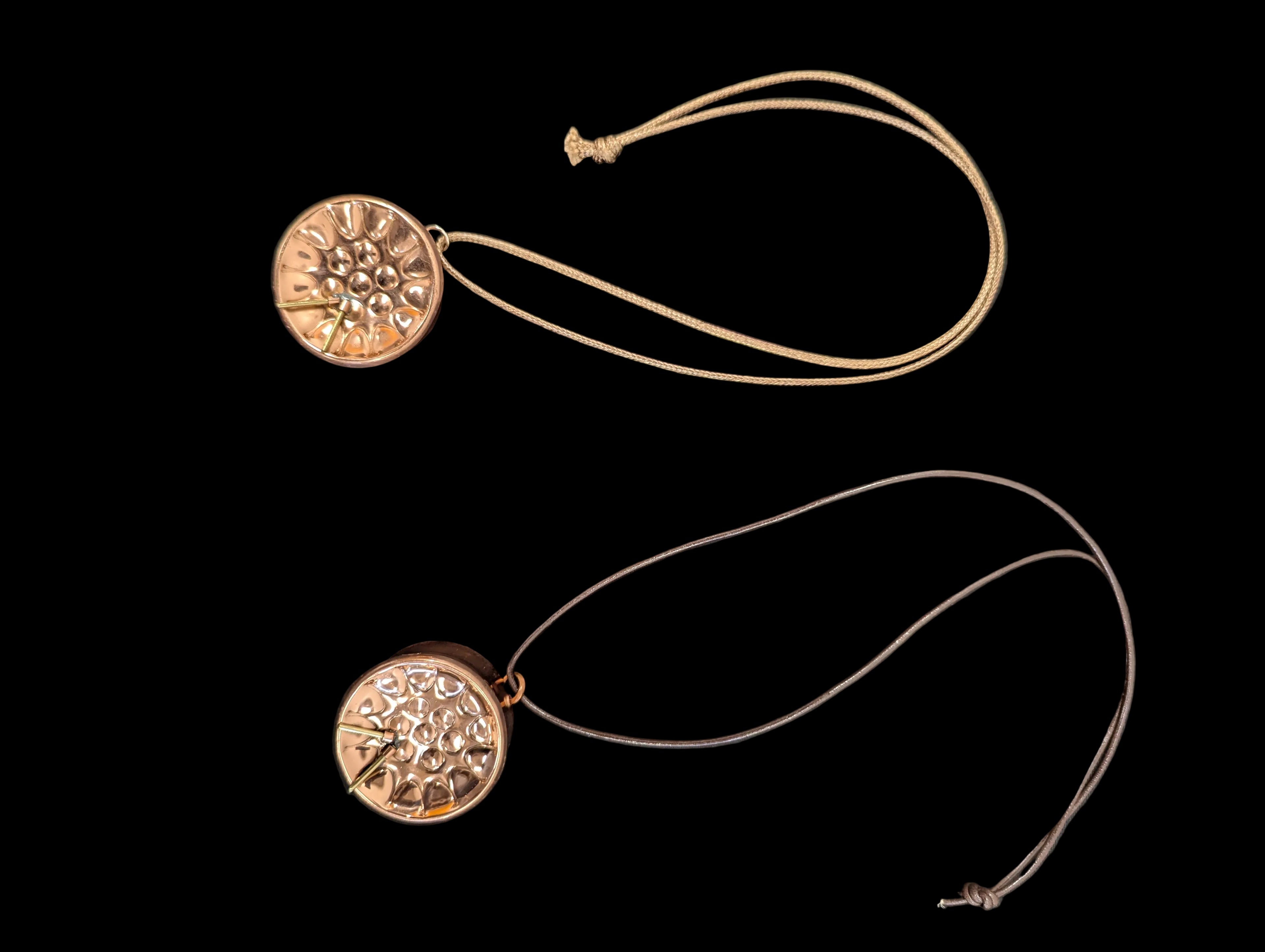 Copper Steel Pan Pendant Necklace