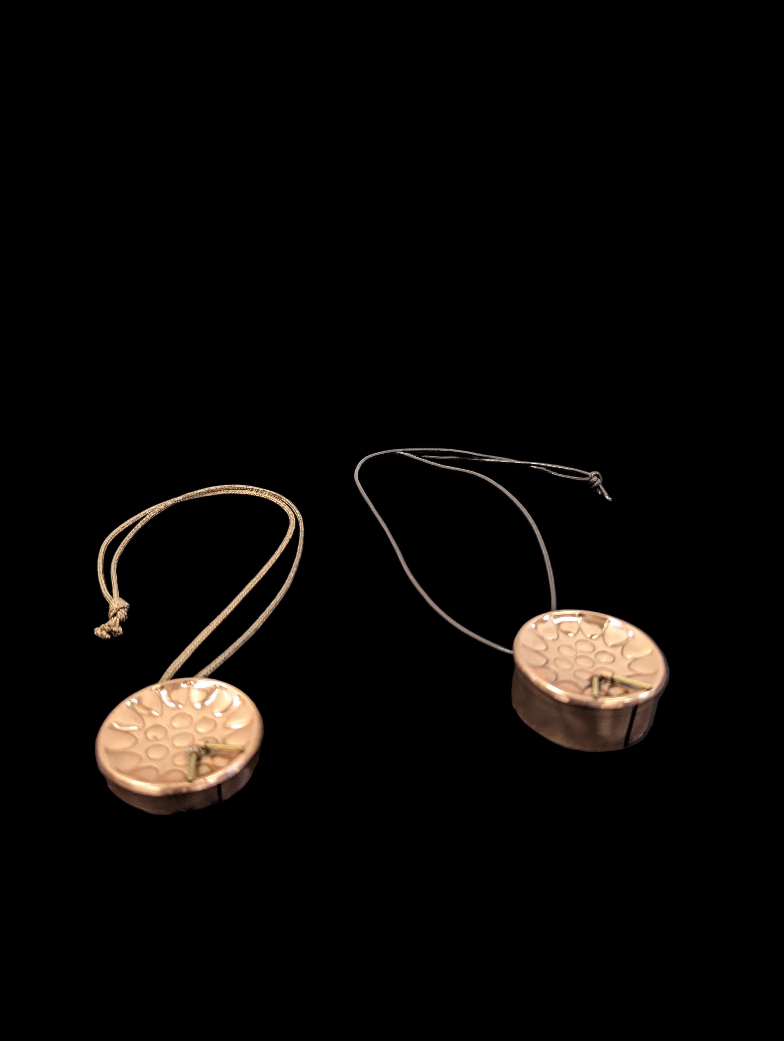 Copper Steel Pan Pendant Necklace